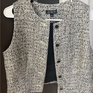 J. Crew Monochrome Tweed Vest
